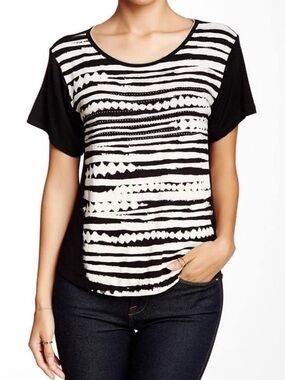 NWOT Vanilla Sugar Terra print top—Size petite large